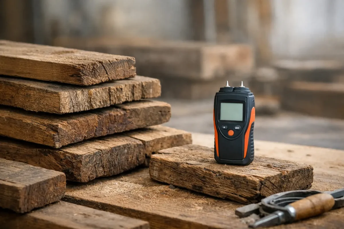 Timber Moisture Guide for Better Reclaimed Builds